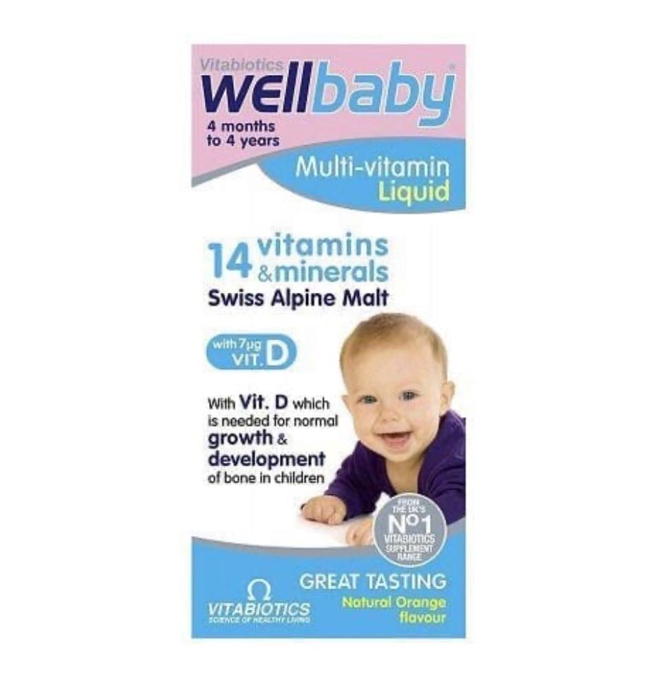 شربت مولتی ویتامین ول بیبی اورجینال خارجی-Wellbaby Multi-Vitamin Liquid